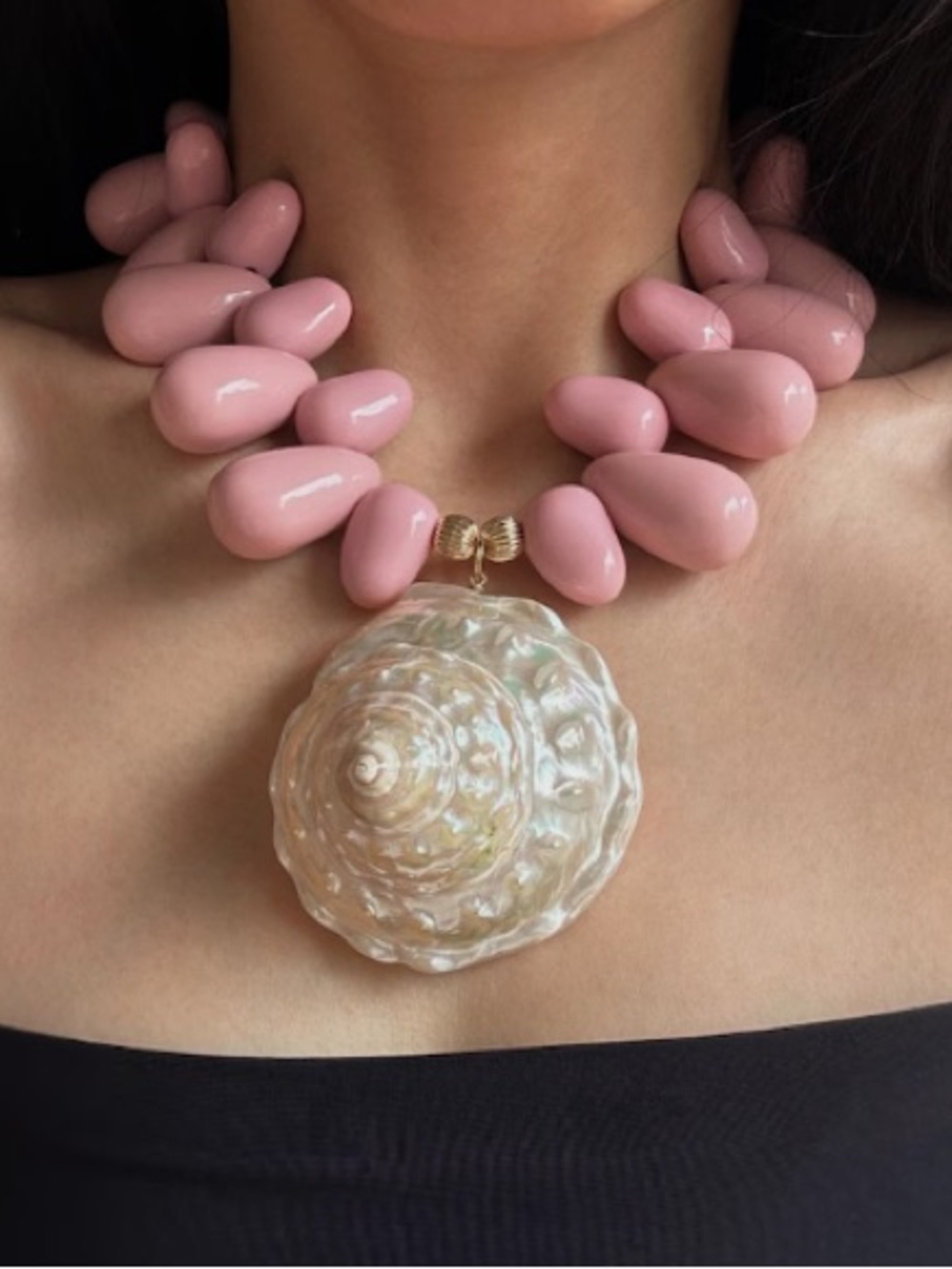 Brand New in Box Pink Shell Necklace